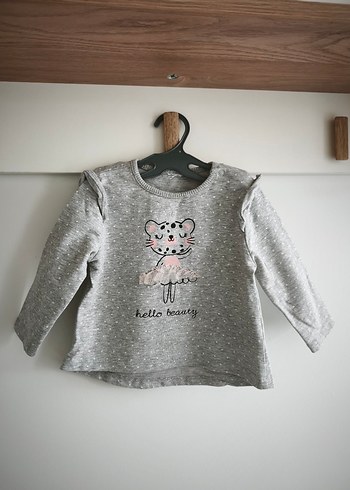 Kız Çocuk Uzun Kollu Baskılı Tişört - Görsel 3