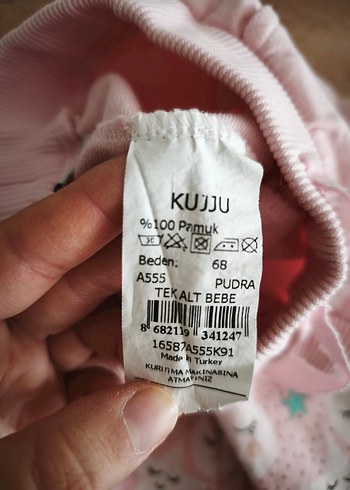 Kız Çocuk Pembe Desenl eşofman altı - Görsel 4