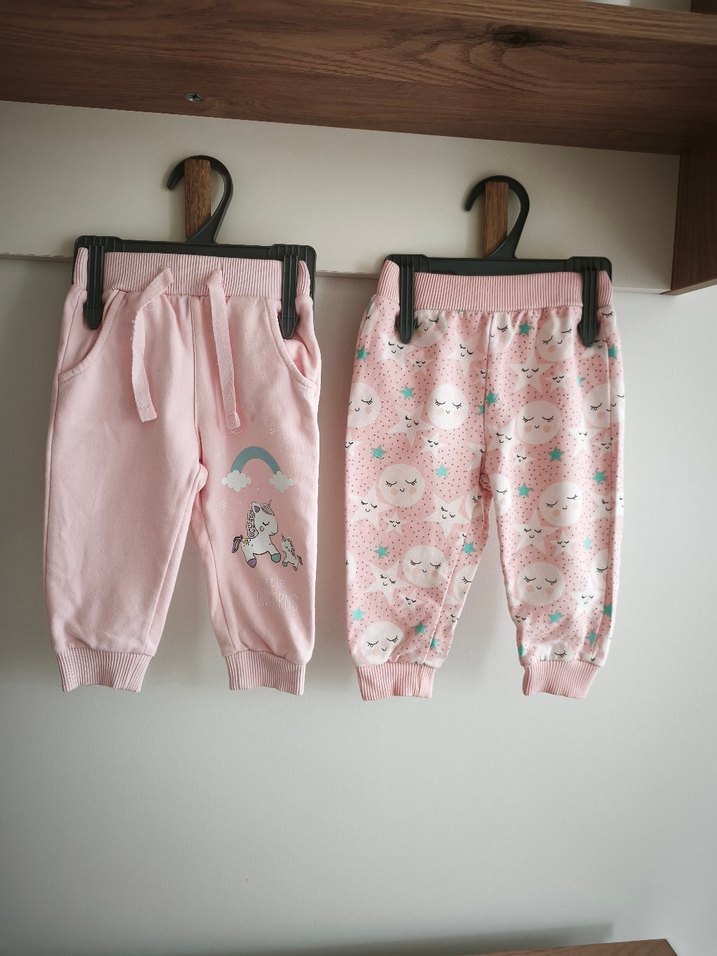 Kız Çocuk Pembe Desenl eşofman altı - Görsel 3