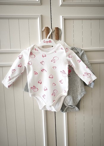 Uzun Kollu Örgü Bebek Kız Body Gri - Görsel 4