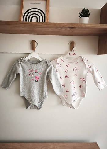 Uzun Kollu Örgü Bebek Kız Body Gri - Görsel 2