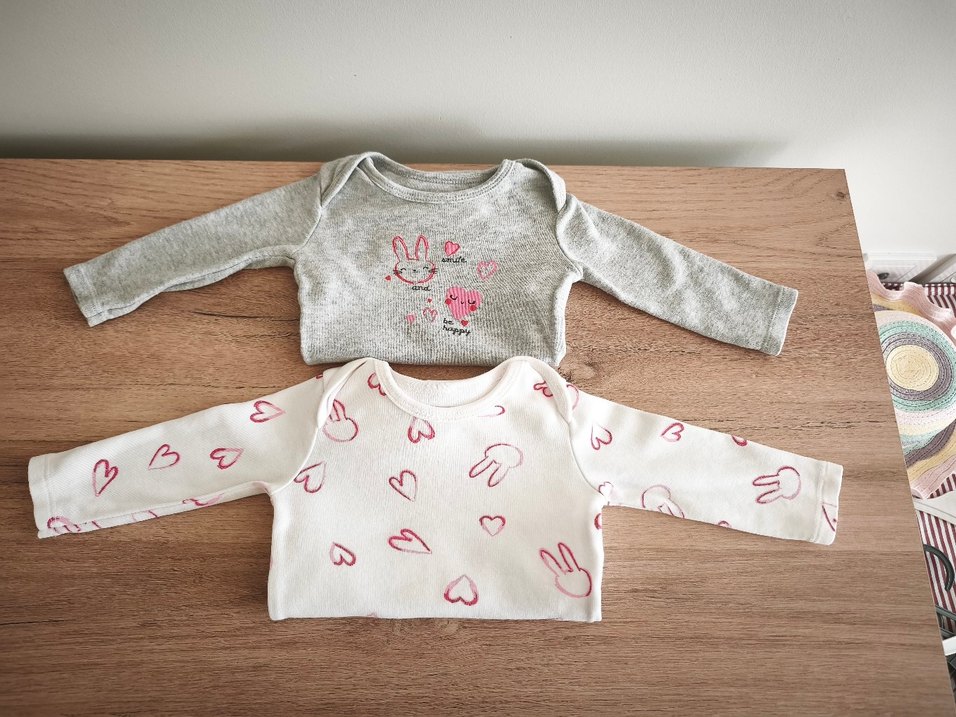 Uzun Kollu Örgü Bebek Kız Body Gri - Görsel 5