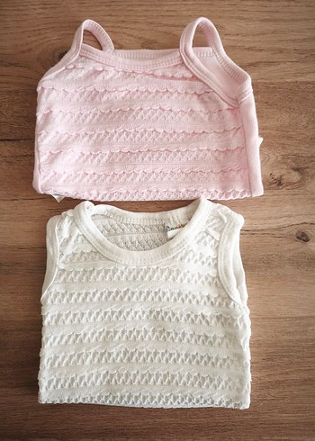 Dantel Detaylı Kız Bebek Askılı Body Seti - Görsel 4