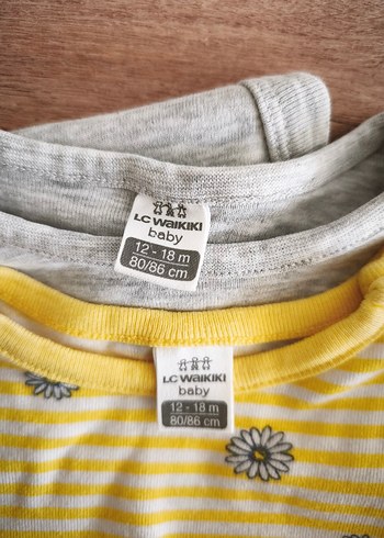 Sarı Çiçekli Kısa Kollu Bebek Body - Görsel 5