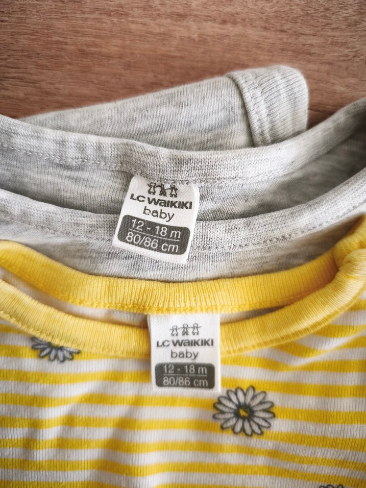 Sarı Çiçekli Kısa Kollu Bebek Body - Görsel 5