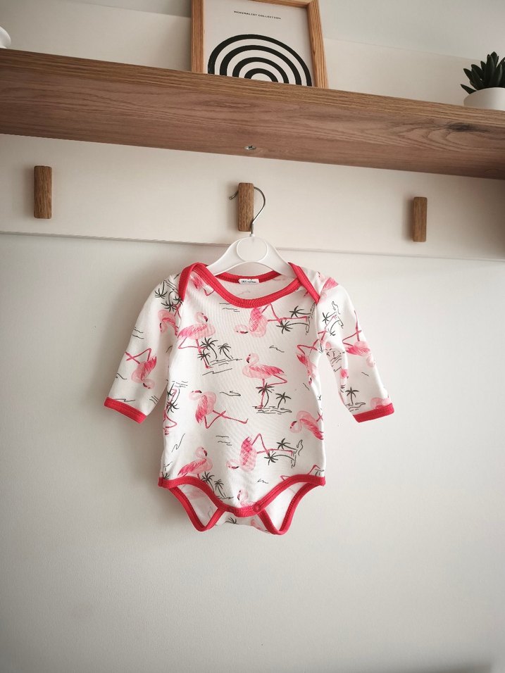 Uzun Kollu Flamingo Desenli Bebek Body - Görsel 4