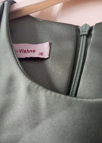 Yeşil Uzun Drapeli Tesettür Elbise - Görsel 3