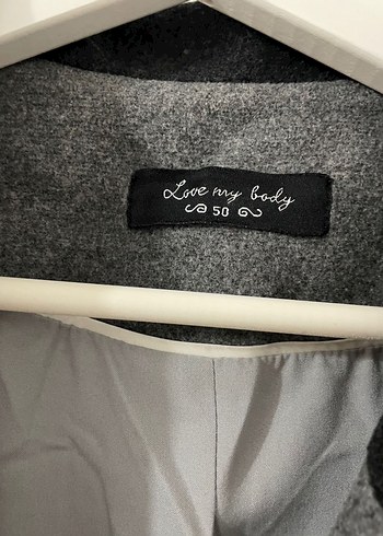 adl love my body blok renkli kaşe kaban - Görsel 4