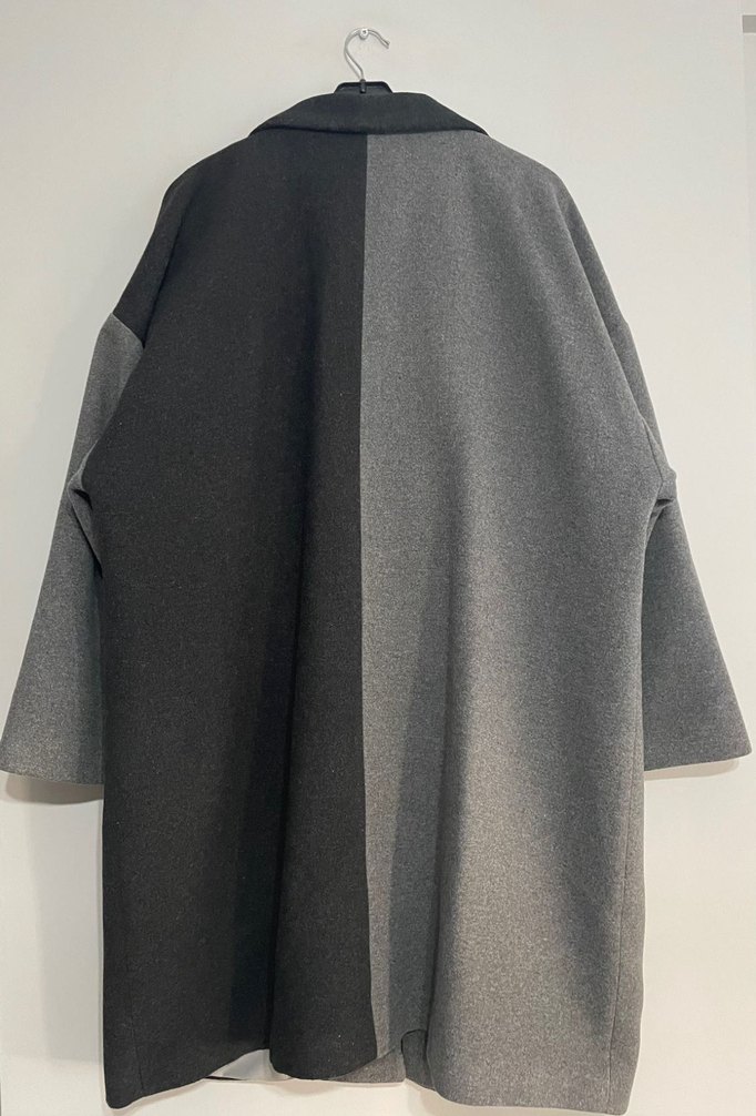 adl love my body blok renkli kaşe kaban - Görsel 2