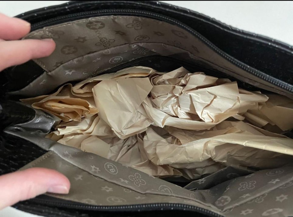 Klasik Siyah Yılan Derisi Desenli Deri Çanta - Görsel 5