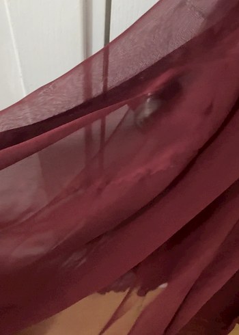 özel dikim bordo elbise abiye - Görsel 9