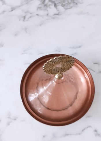 Parlak Bej Kapaklı Servis Tabağı - Görsel 4