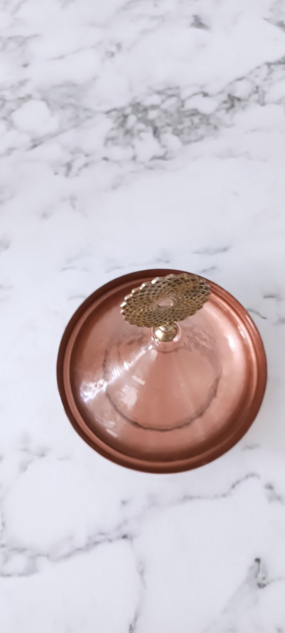 Parlak Bej Kapaklı Servis Tabağı - Görsel 4