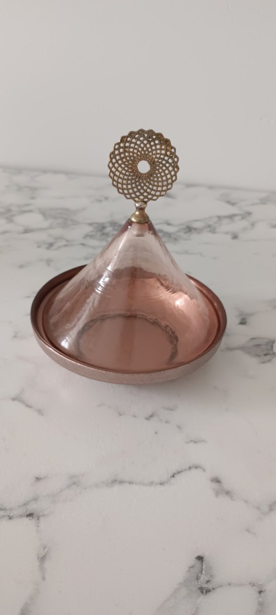 Parlak Bej Kapaklı Servis Tabağı - Görsel 2