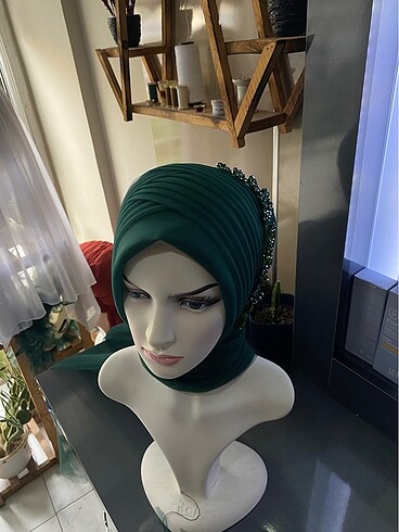  Beden yeşil Renk Hazır duvak