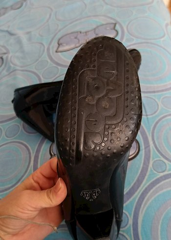 siyah Tokalı Blok Topuklu Stiletto - Görsel 6