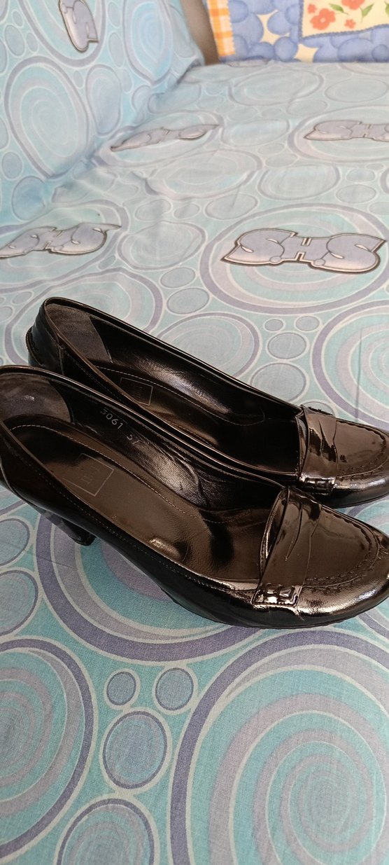 siyah Tokalı Blok Topuklu Stiletto - Görsel 2