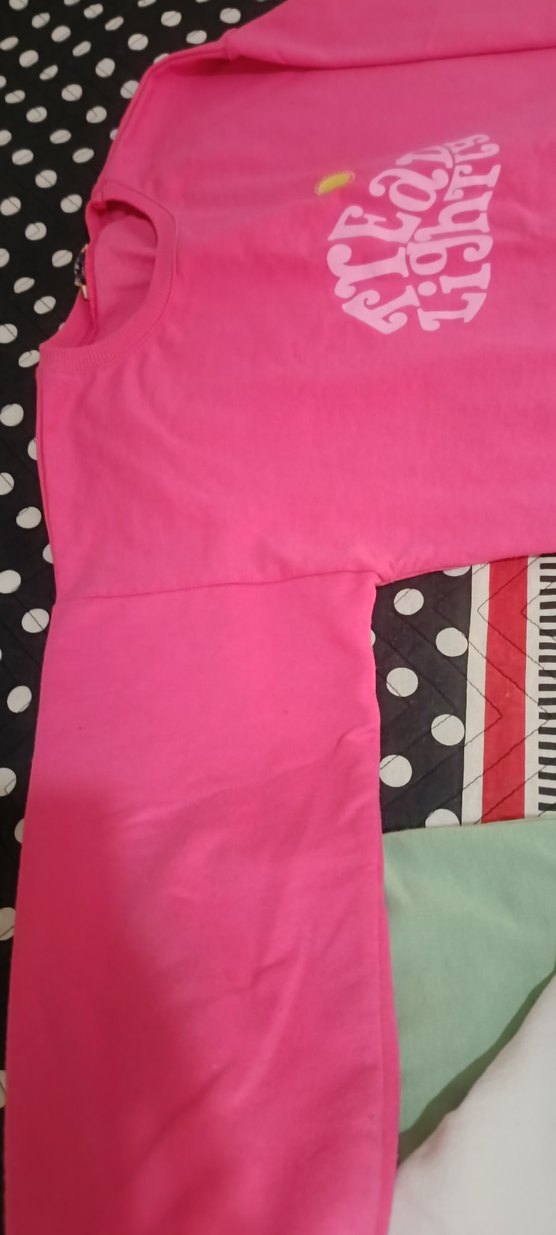 Pembe Payetli Kadın Sweatshirt - Görsel 3