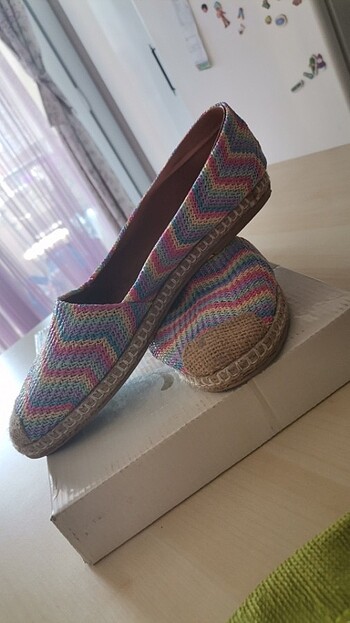 Yazlık renkli espadril