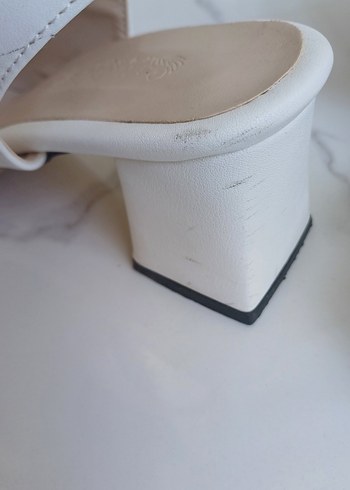 Beyaz Fiyonklu Stiletto Kadın Abiye Ayakkabı - Görsel 5