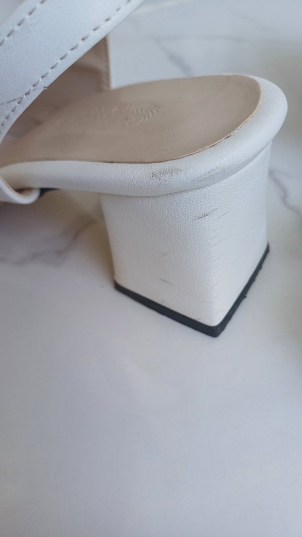 Beyaz Fiyonklu Stiletto Kadın Abiye Ayakkabı - Görsel 5