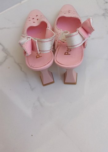 Pembe Dantel Nakışlı Kadın Abiye Ayakkabı - Görsel 3