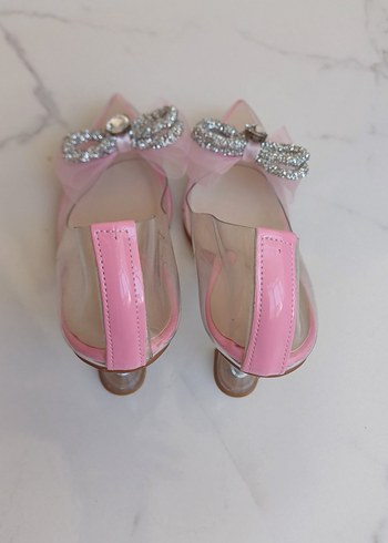 Diger Pembe Cam Topuklu Abiye Ayakkabı - Görsel 4