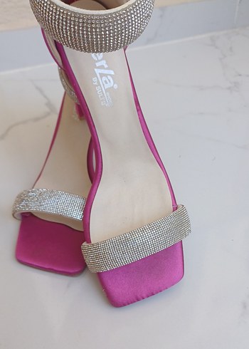 Diger Pembe Parlak Taşlı Topuklu Kadın Ayakkabı - Görsel 6