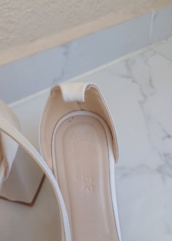 Diger Beyaz Kadın Topuklu Sandalet - Görsel 2