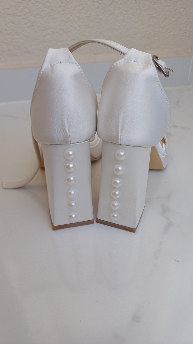 Diger Beyaz Kadın Topuklu Sandalet - Görsel 3