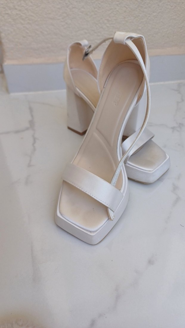 Diger Beyaz Kadın Topuklu Sandalet - Görsel 5