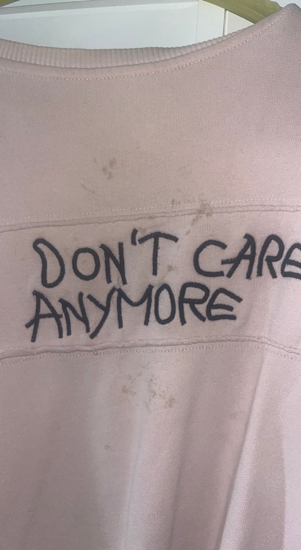 Slogan Baskılı Açık Pembe Rahat Kesim Sweatshirt — görsel 4/5