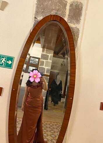 Tarçın saten abiye