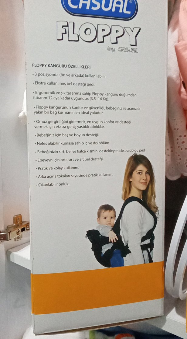 Casual Siyah Bebek Taşıyıcı kanguru - Görsel 2