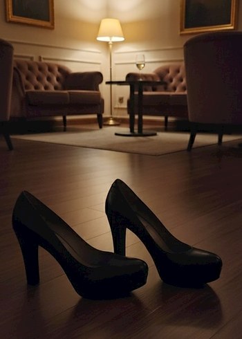 40 Beden Siyah Kadın Stiletto