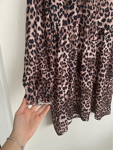 xxl Beden leopar elbise