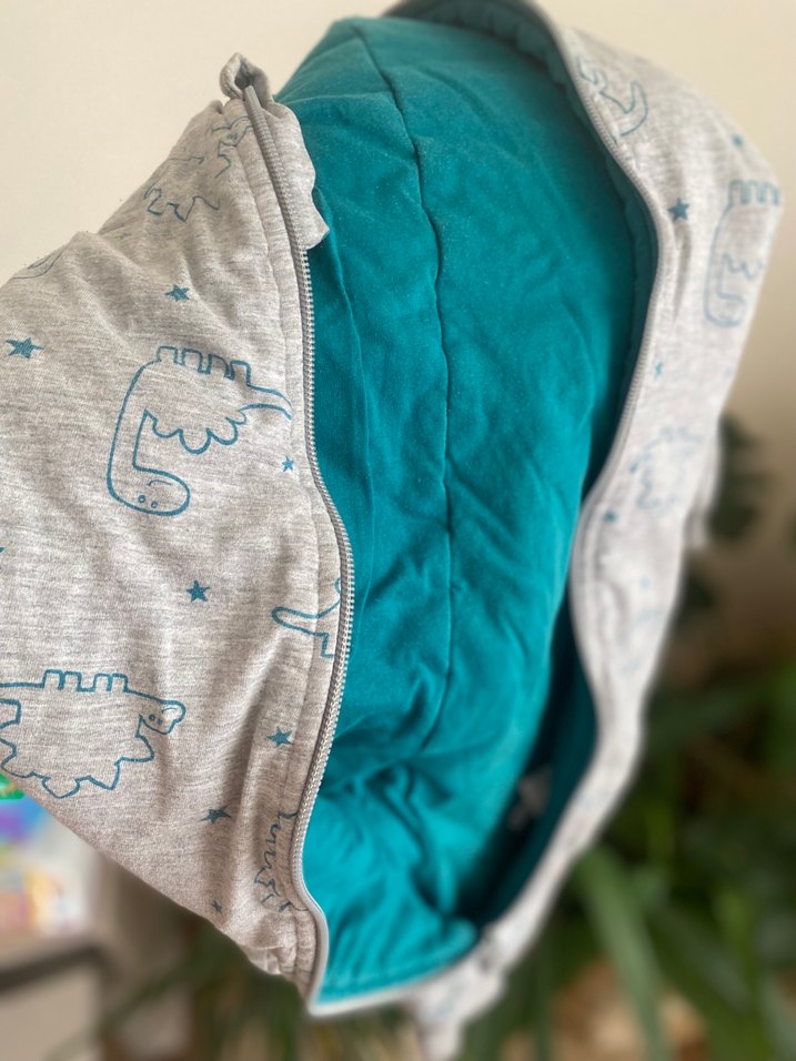 Gri Baskılı Fermuarlı Bebek Tulumu - Görsel 4