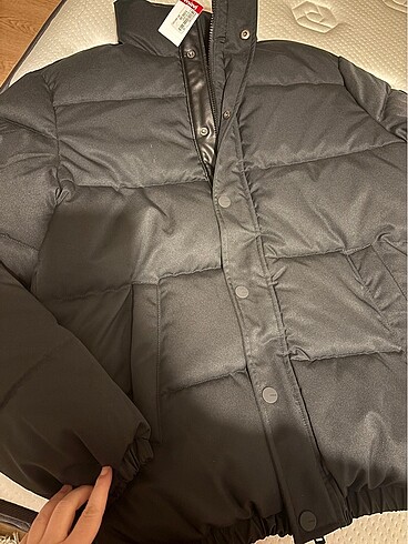 xs Beden siyah Renk Mavi jeans xs oversize kadın mont