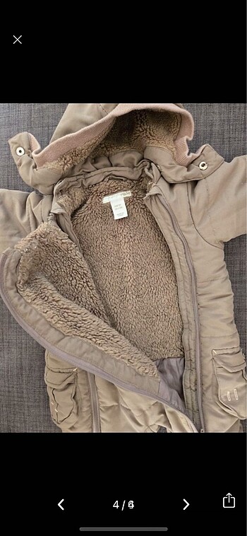 3 Ay Beden haki Renk H&M 1-3 ay astronot tulum