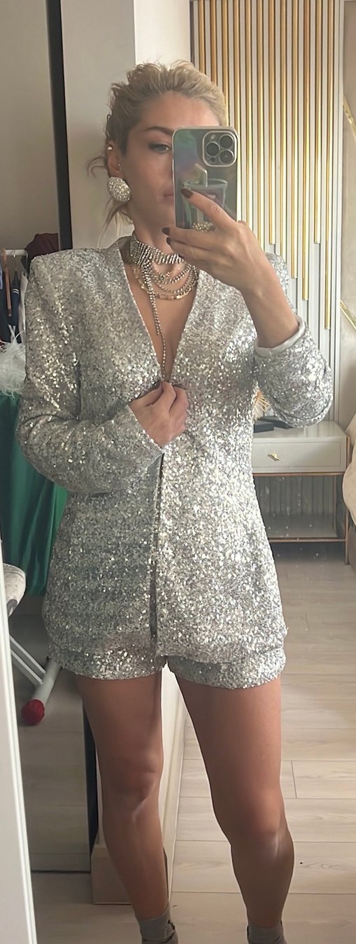 Payetli şortlu takım - Görsel 2