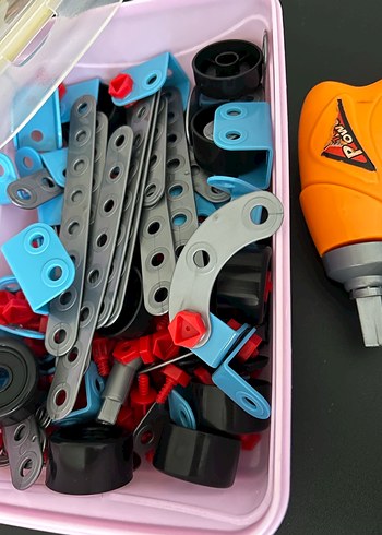 Renkli Montaj Seti ve Oyuncak Matkap - Görsel 2