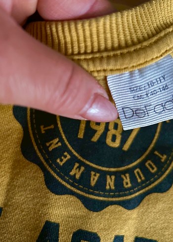 Sarı ve lacivert Erkek çocuk Sweatshirt, lisanslı şardonlu - Görsel 3