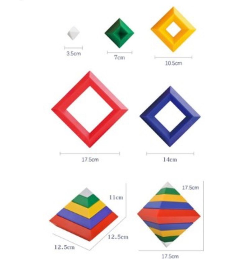 Renkli Eğitici Piramit Oyuncak - Görsel 3