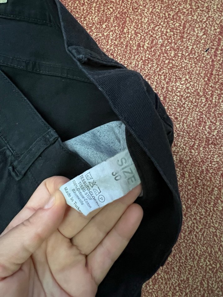 Siyah Denim Erkek Kot Pantolon - Görsel 5