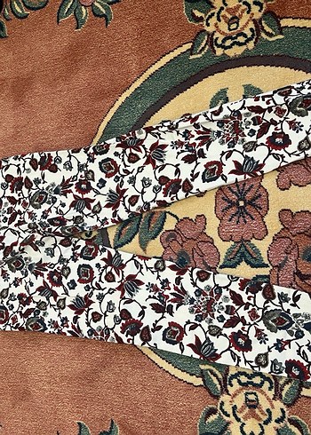 Çiçek Desenli Bohem Kadın Kumaş Pantolon - Görsel 2