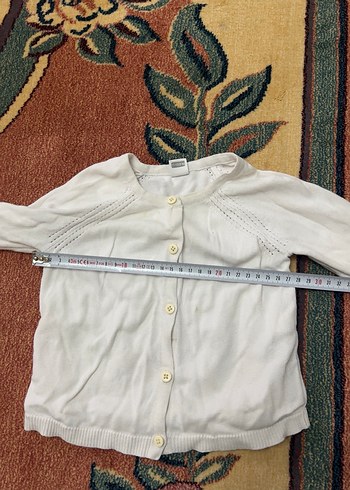 Kız Çocuk Beyaz Pamuklu Hırka - Görsel 7