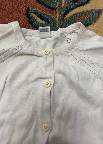 Kız Çocuk Beyaz Pamuklu Hırka - Görsel 3