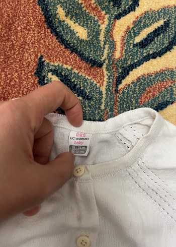 Kız Çocuk Beyaz Pamuklu Hırka - Görsel 2