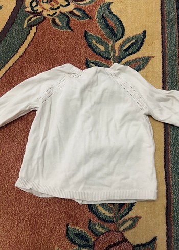 Kız Çocuk Beyaz Pamuklu Hırka - Görsel 5