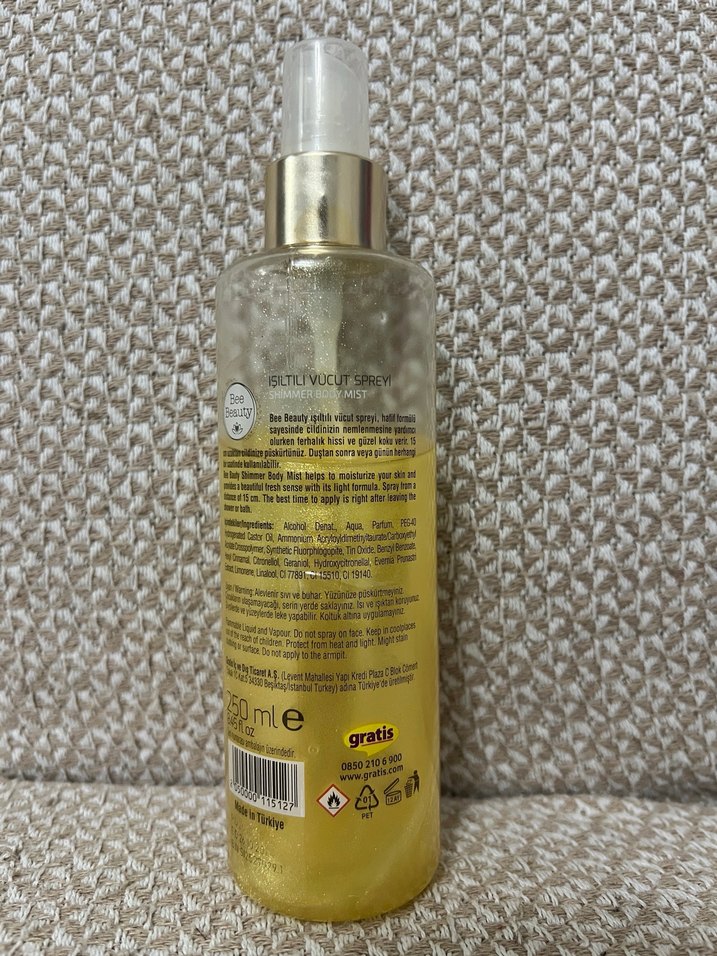Bee Beauty Işıltılı Vücut Spreyi 250 ml - Görsel 2